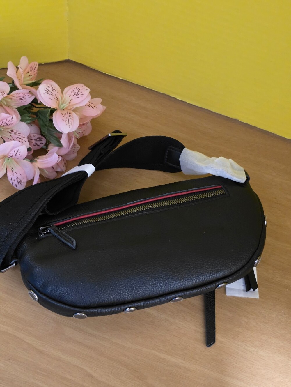 Hammitt Black Leather MD Charles Crossbody Bag - Picture 7 of 9